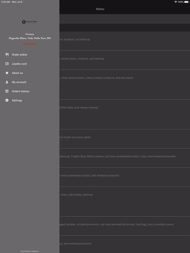 Magnolia Blues Burgers iPad  Screenshots