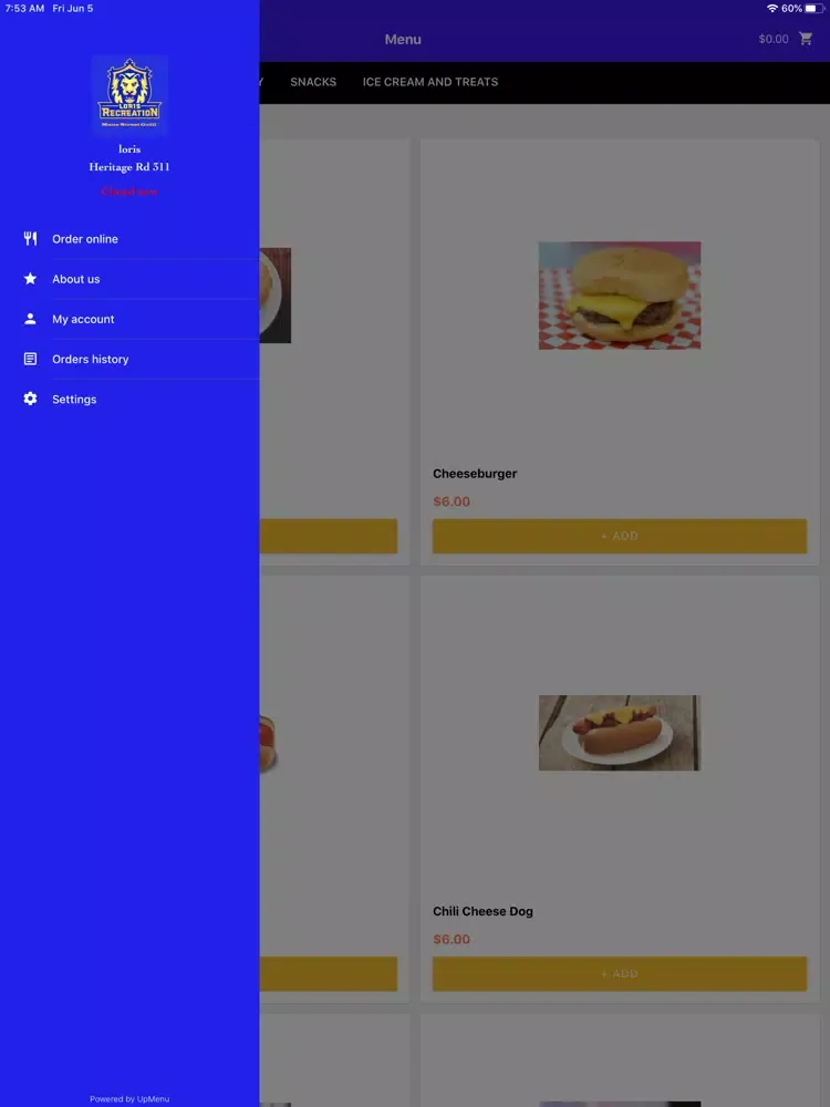 Mane Street Grill iPad  स्क्रीनशॉट