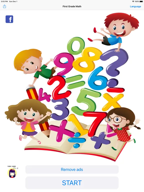 ภาพหน้าจอของ First Grade Math Quiz iPad 