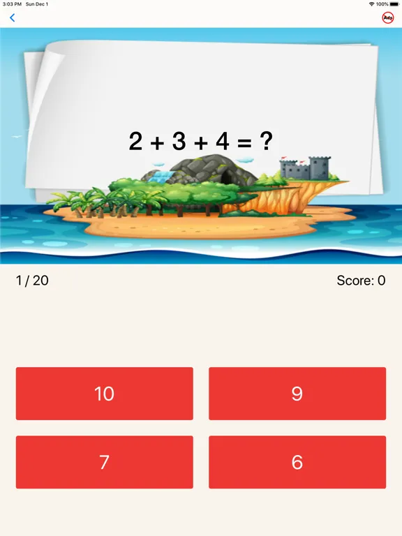 ภาพหน้าจอของ First Grade Math Quiz iPad 