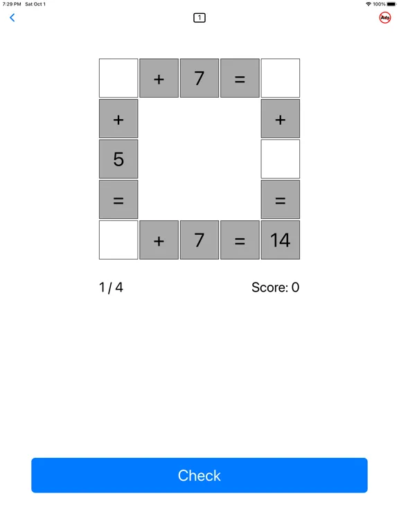 ภาพหน้าจอของ First Grade Math Quiz iPad 
