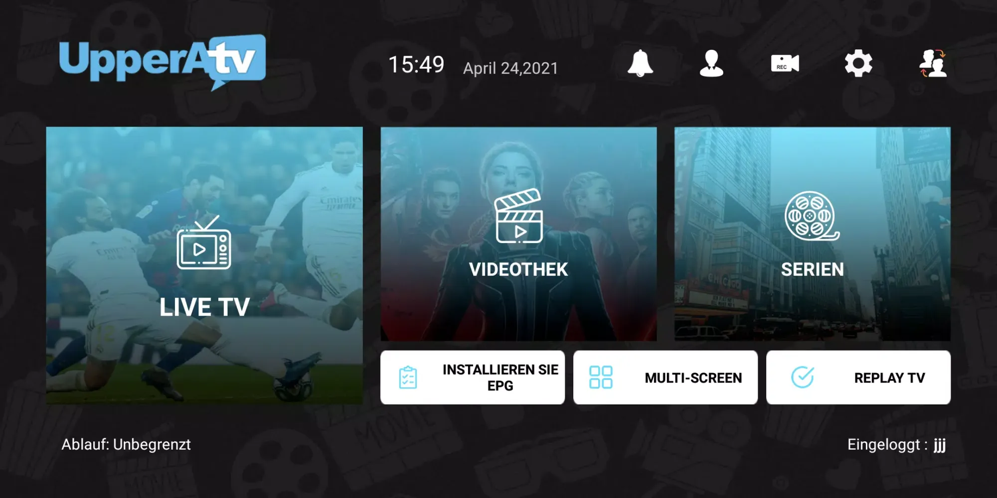 UPPERA TV App, IPTV Austria Screenshots