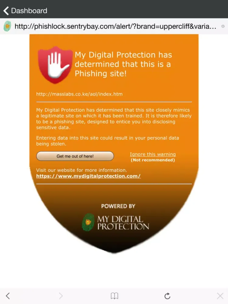 Zrzuty ekranu My Digital Protection iPad 