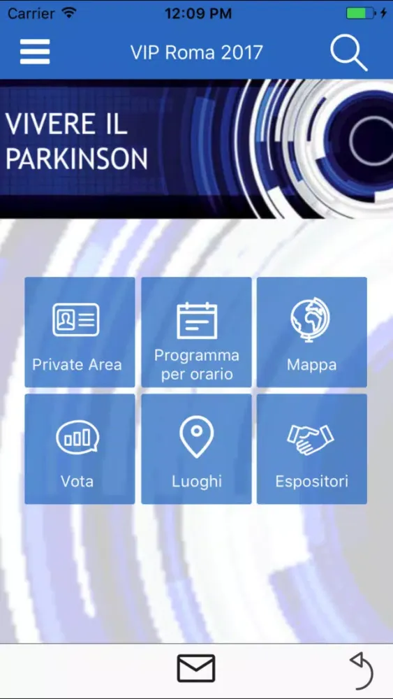Tangkapan layar Vivere il Parkinson 2017