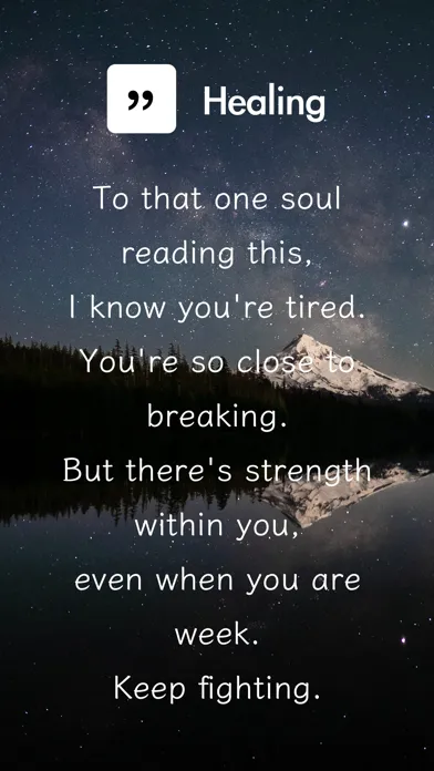 Healing - Motivation App سکرین شاٹس