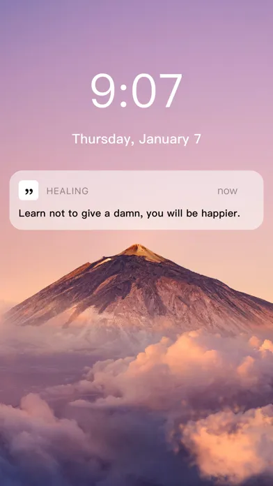 Healing - Motivation App سکرین شاٹس