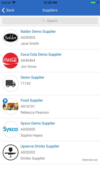 Capturas de tela do Upserve Inventory