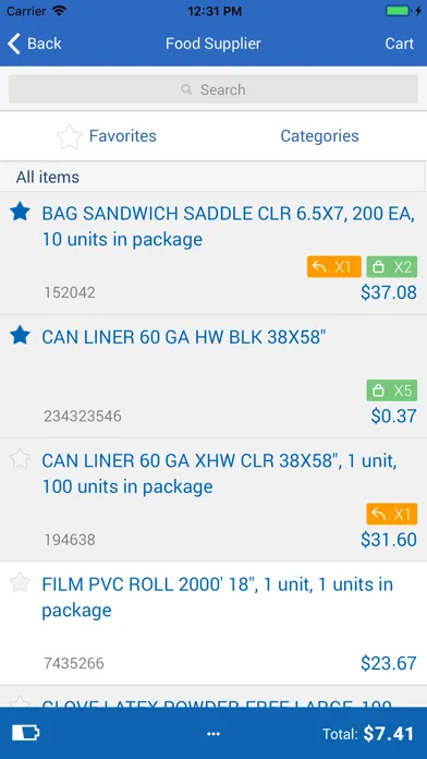 Capturas de tela do Upserve Inventory