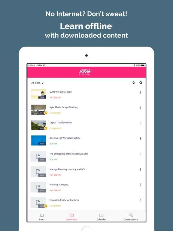 Nykaa Academy iPad  سکرین شاٹس