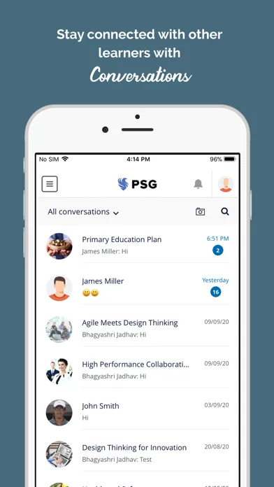 PSG Academy LMS 스크린샷