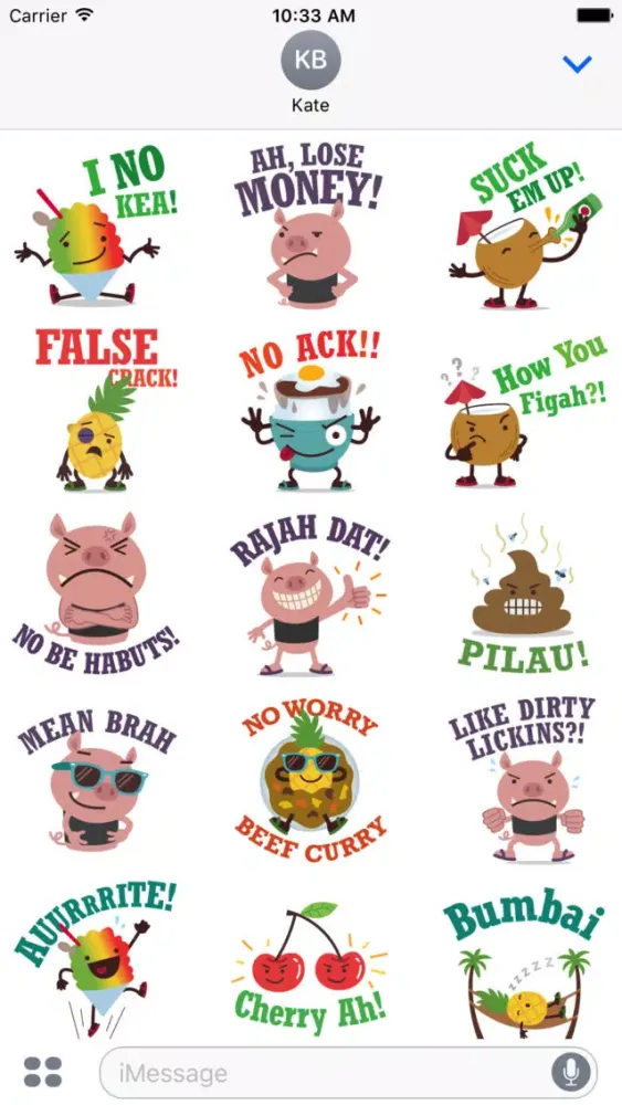Capturas de pantalla de Alohamojis – Hawaii Stickers 2