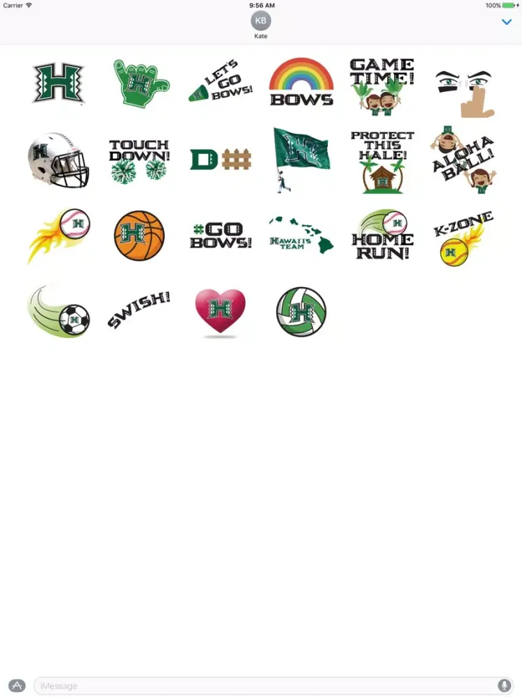 تصاویر University of Hawaii Stickers iPad 
