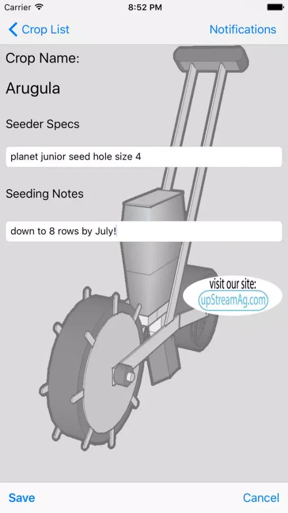 ภาพหน้าจอของ Seed Mate - A Tool For (Small & Organic) Farmers To Manage Seeder Specs & Seeding