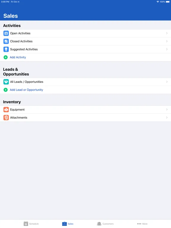SalesLink Flex iPad  스크린샷