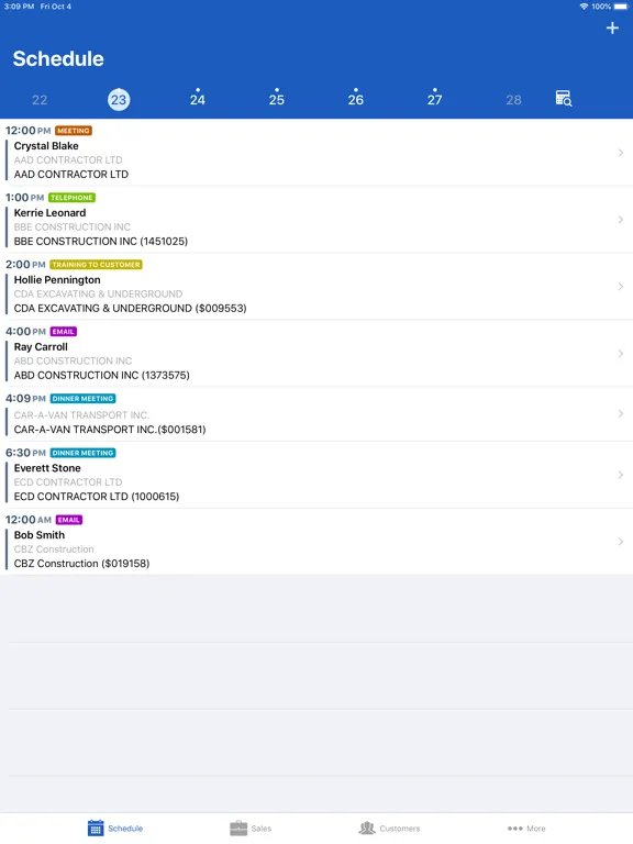 SalesLink Flex iPad  스크린샷