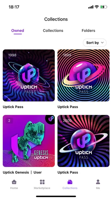 Скриншоты Uptick NFT Marketplace