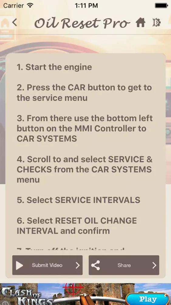 Oil Reset Pro应用截图