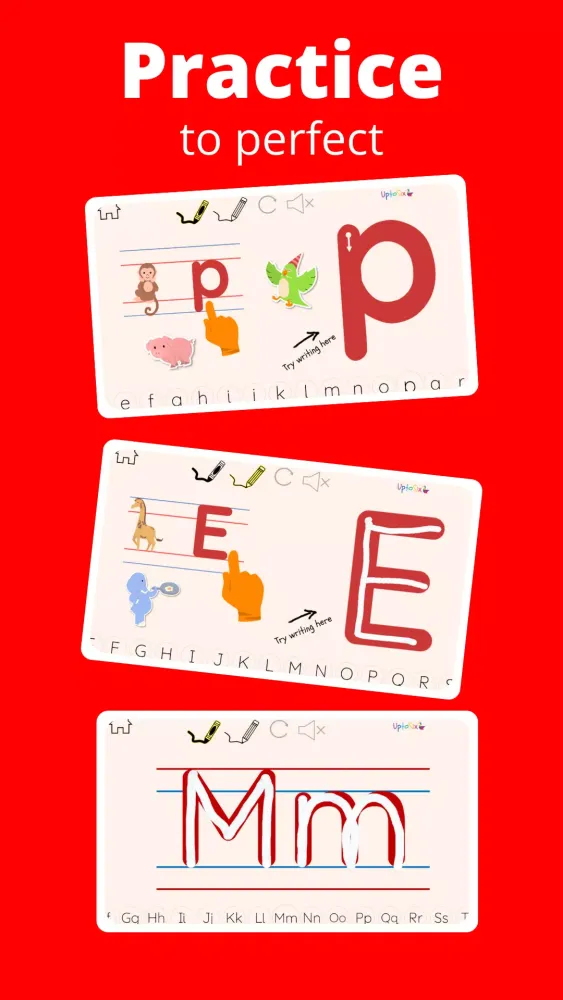 UptoSix Letter Formation Screenshots