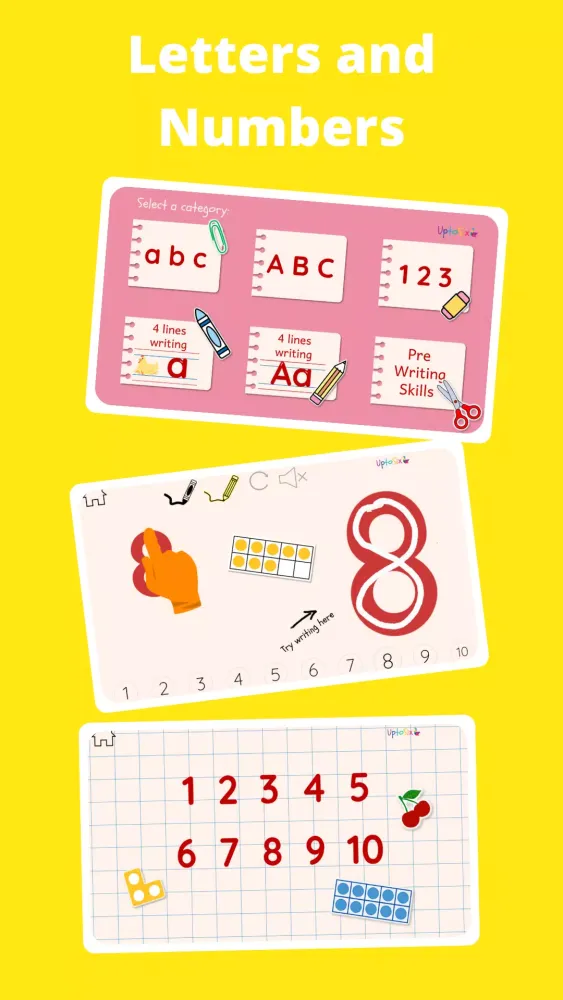 UptoSix Letter Formation Screenshots