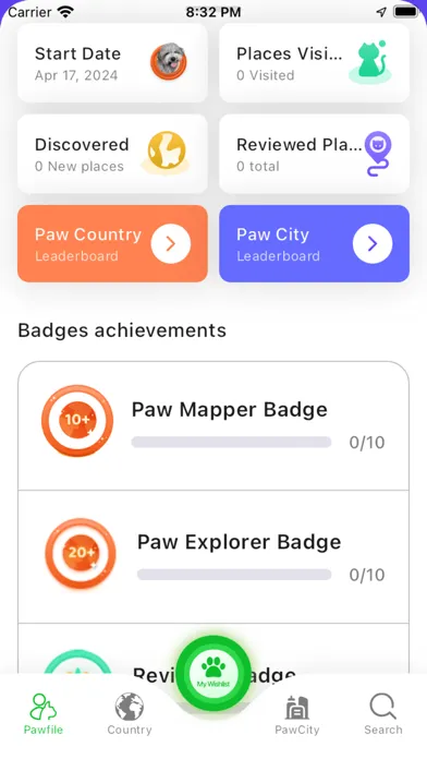 Zrzuty ekranu Paw Places