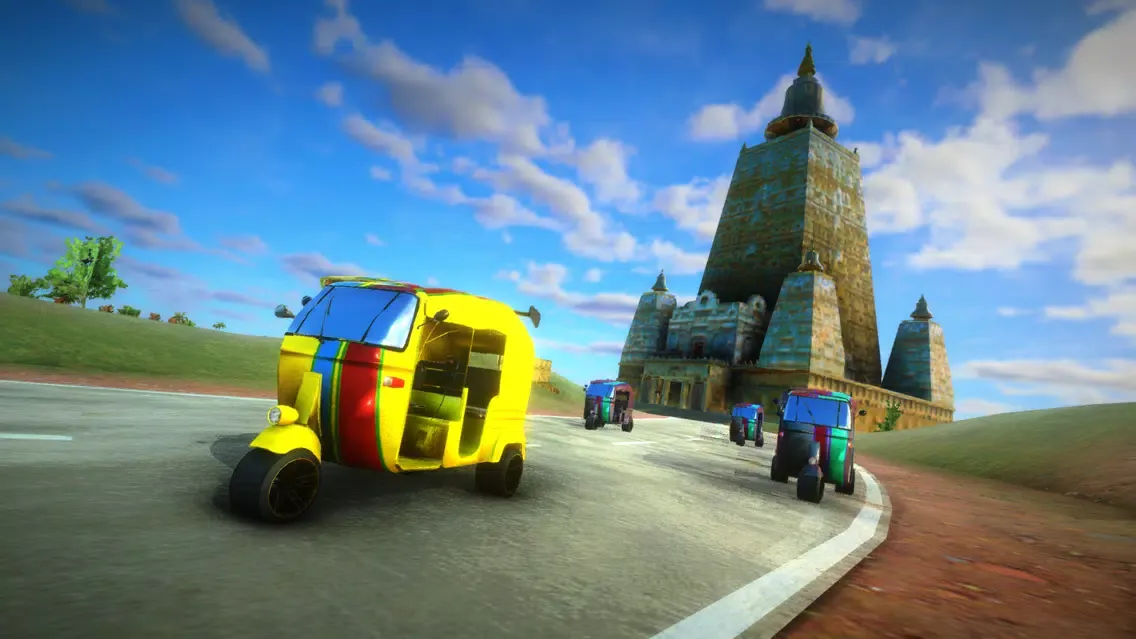 Rickshaw Tuk Tuk Car Racing 3D Screenshots