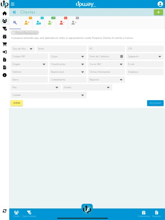 UpWay CRM iPad  Screenshots