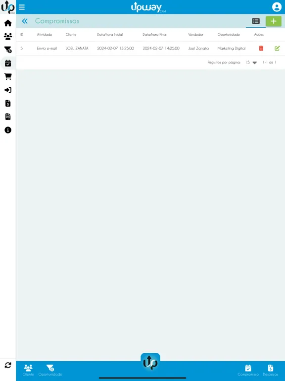 UpWay CRM iPad  Screenshots