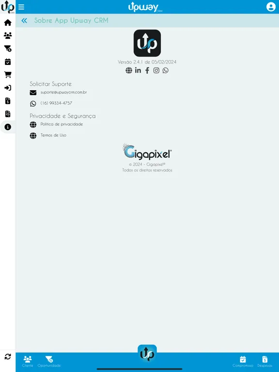 UpWay CRM iPad  Screenshots