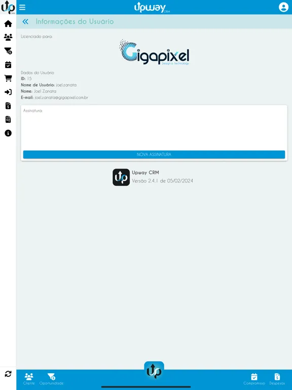 UpWay CRM iPad  Screenshots