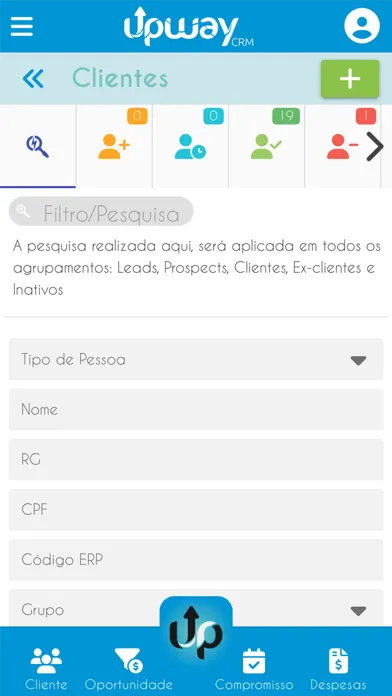 UpWay CRM Screenshots