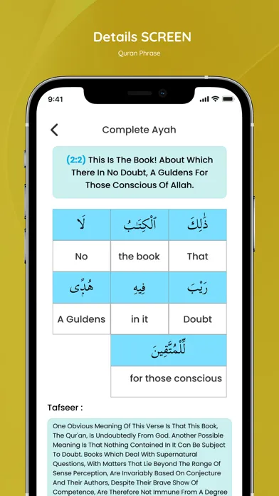 Capturas de tela do Quran Phrases
