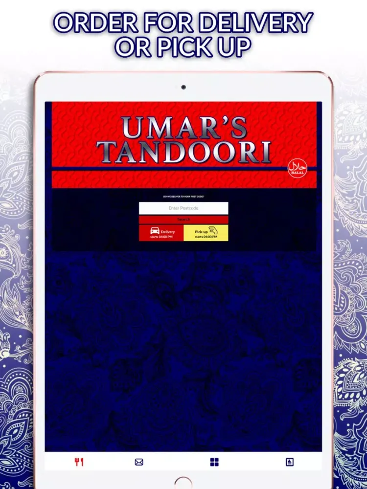 Umar's Tandoori iPad  سکرین شاٹس