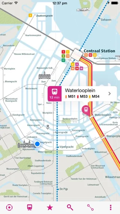 ภาพหน้าจอของ Amsterdam Rail Map Lite