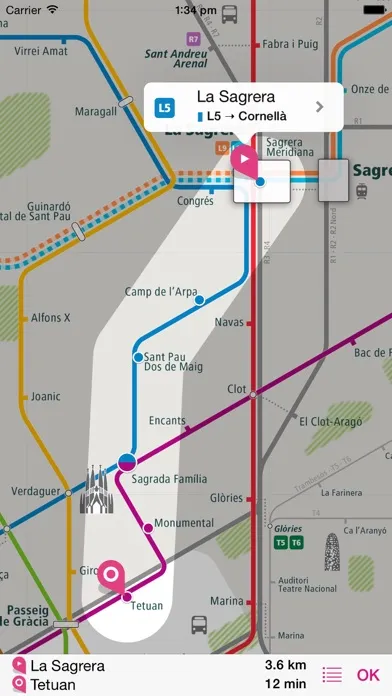 صور Barcelona Rail Map Lite