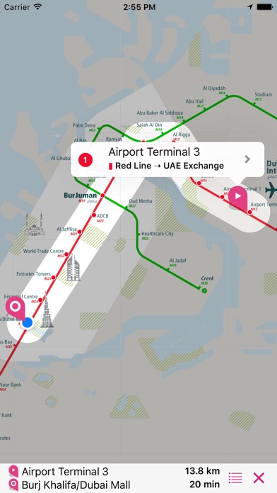 Capturas de tela do Dubai Rail Map Lite