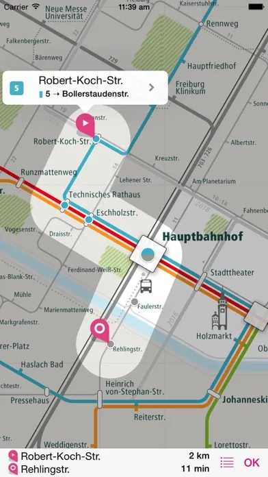 Screenshot di Freiburg Rail Map Lite