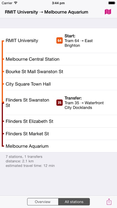 Captures d'écran de Melbourne Rail Map Lite