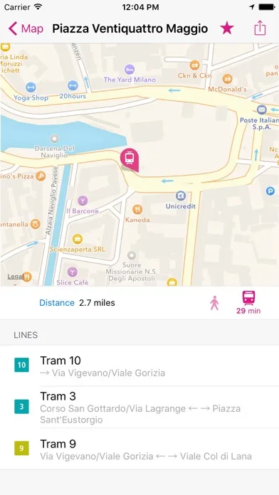 Ảnh chụp màn hình của Milan Rail Map Lite
