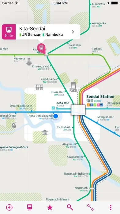 Ảnh chụp màn hình của Sendai Rail Map Lite