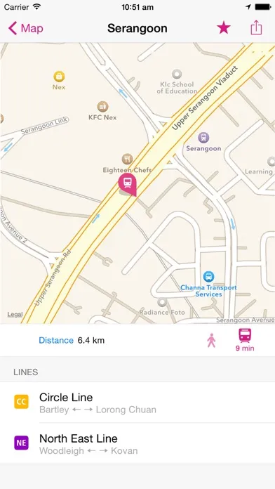 Zrzuty ekranu Singapore Rail Map Lite