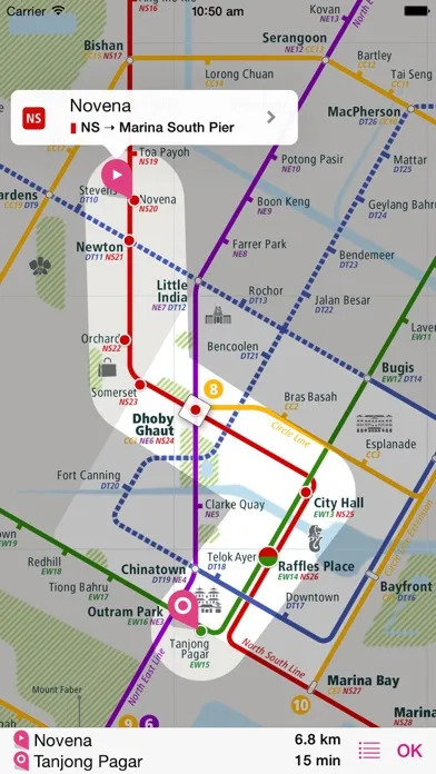 Zrzuty ekranu Singapore Rail Map Lite