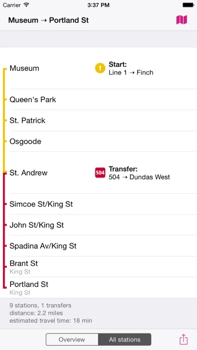 Toronto Rail Map Lite স্ক্রিনশট