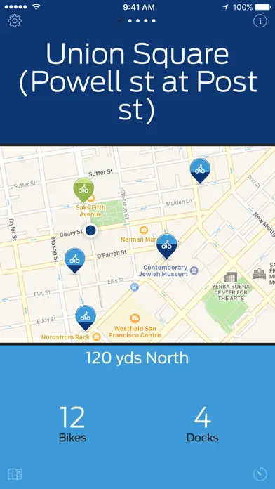 Bay Area Bikes — A One-Tap Ford GoBike App 스크린샷