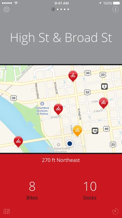 Capturas de pantalla de Columbus Bikes — A One-Tap CoGo Bike Share App