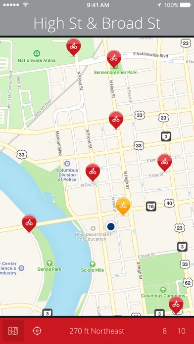 Capturas de pantalla de Columbus Bikes — A One-Tap CoGo Bike Share App