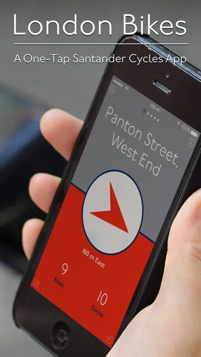 Tangkapan skrin London Bikes — A One-Tap Santander Cycles App