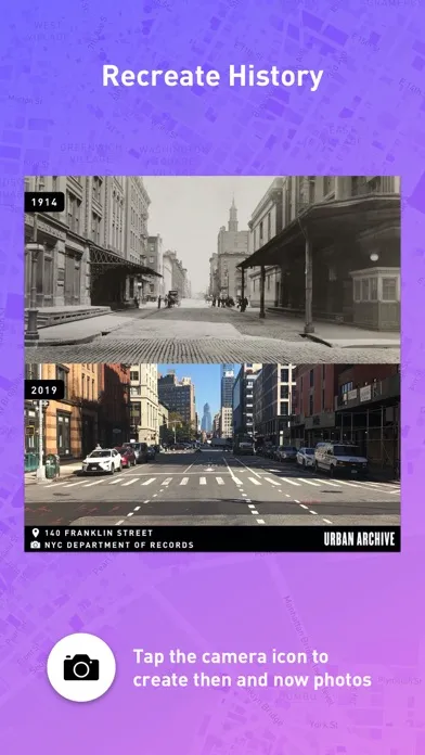 Capturas de tela do Urban Archive Explore History