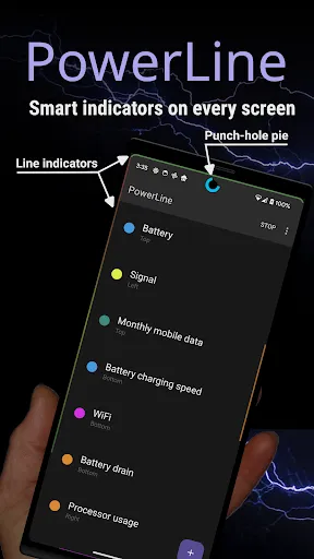 Capturas de pantalla de PowerLine: status bar meters