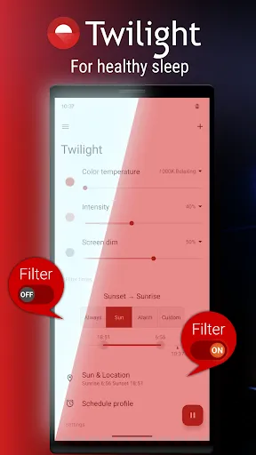 Twilight: Blue light filter Screenshots