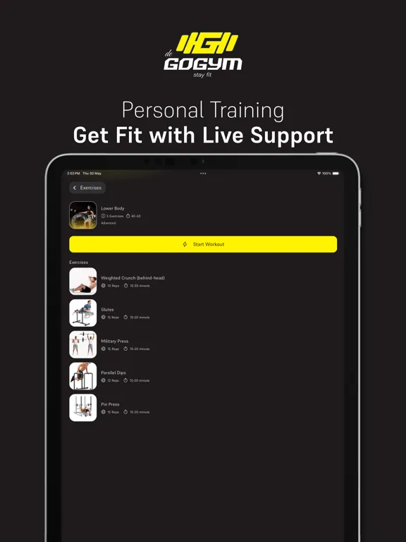 De GoGym iPad  سکرین شاٹس